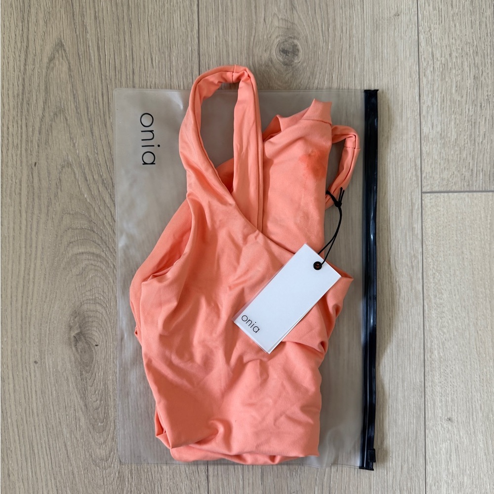 NWT Onia Vibrant Peach/Orange Swimsuit - size small - Picture 5 of 5